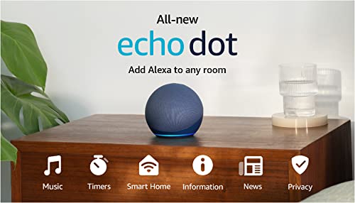 Amazon Echo Dot (newest model), With bigger vibrant sound, helpful routines and Alexa, Charcoal