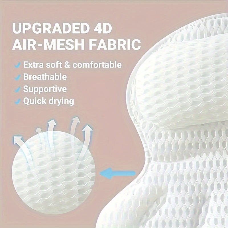 4D Air Mesh Luxury QuickDry Nonslip Spa Bath Pillow - Taylor K Shop