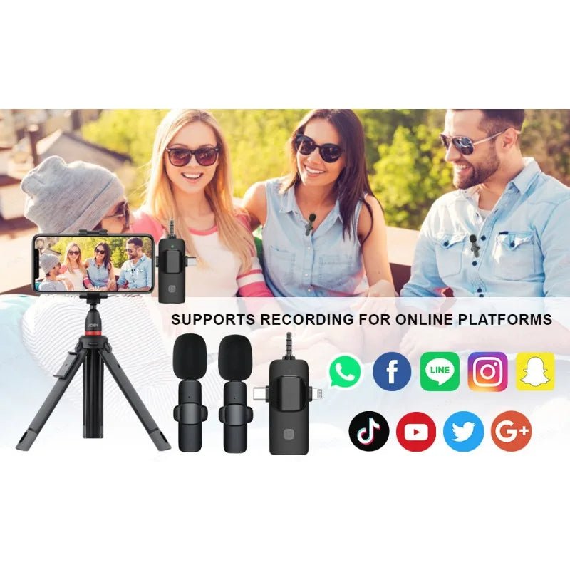 4in1 Wireless Lavalier Mic for iPhone and Android - Taylor K Shop