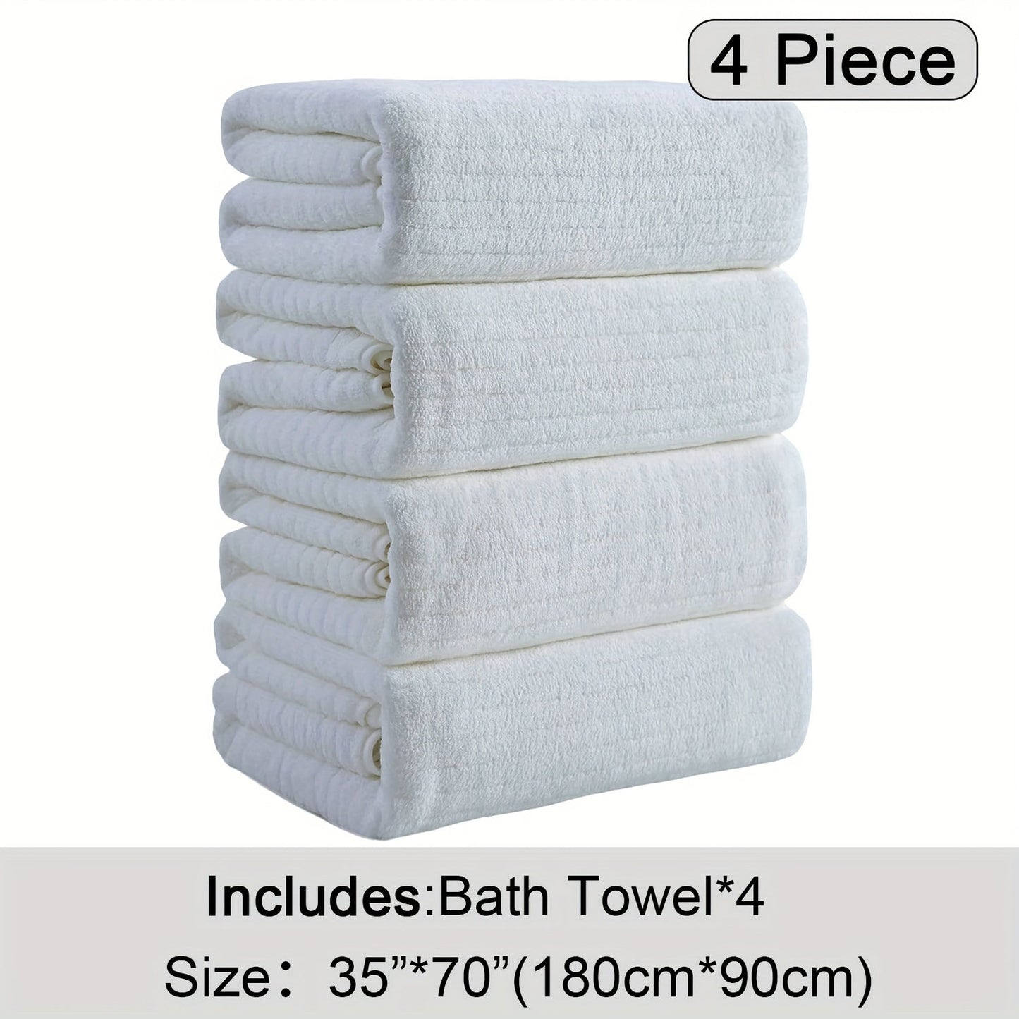 4Pack Extra Large Microfiber Bath Towels Quick Dry - Taylor K Shop
