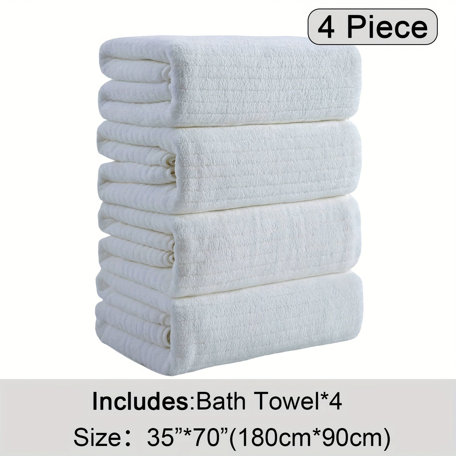 4Pack Extra Large Microfiber Bath Towels Quick Dry - Taylor K Shop