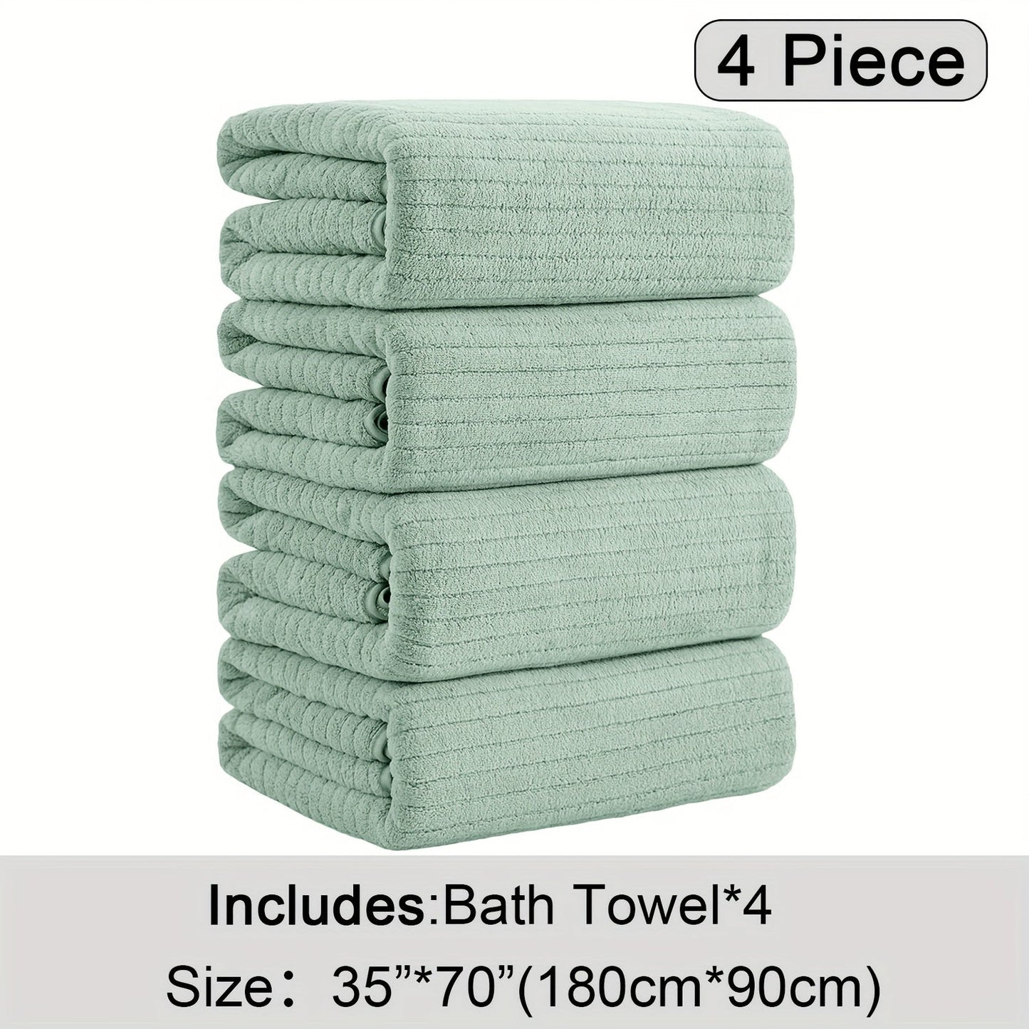 4Pack Extra Large Microfiber Bath Towels Quick Dry - Taylor K Shop