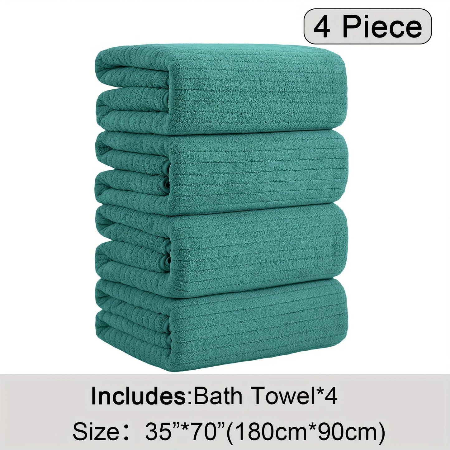 4Pack Extra Large Microfiber Bath Towels Quick Dry - Taylor K Shop