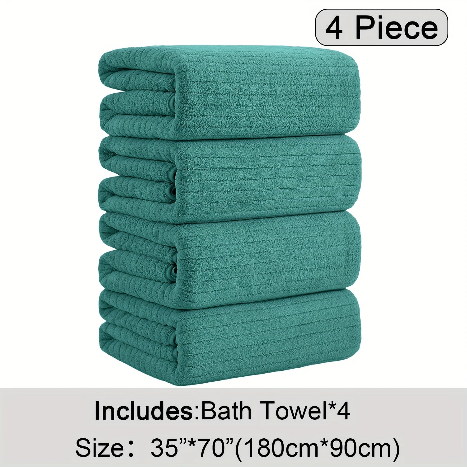 4Pack Extra Large Microfiber Bath Towels Quick Dry - Taylor K Shop