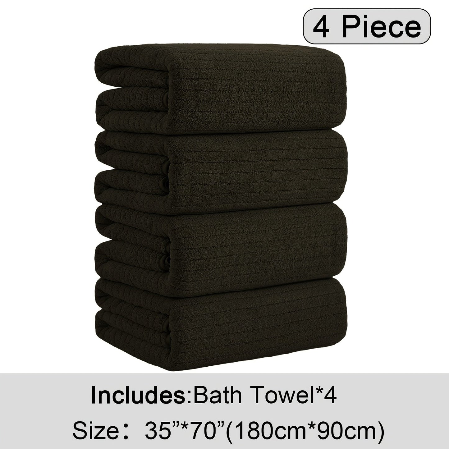 4Pack Extra Large Microfiber Bath Towels Quick Dry - Taylor K Shop