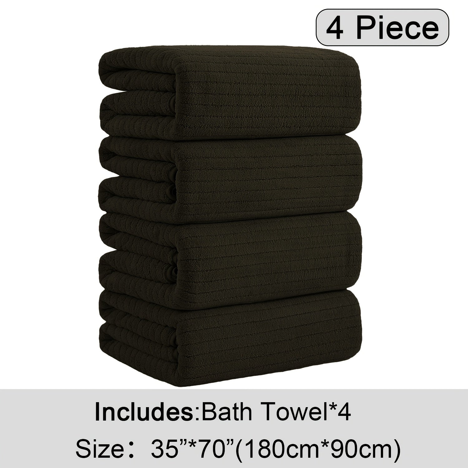 4Pack Extra Large Microfiber Bath Towels Quick Dry - Taylor K Shop