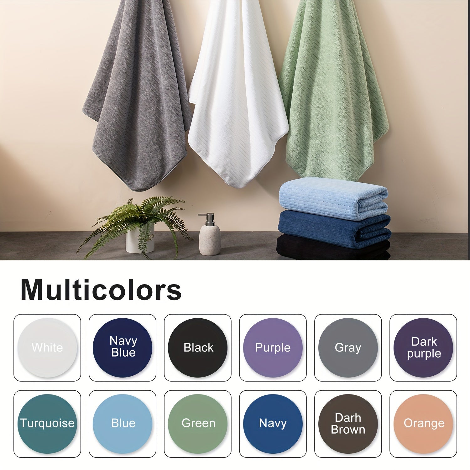 4Pack Extra Large Microfiber Bath Towels Quick Dry - Taylor K Shop