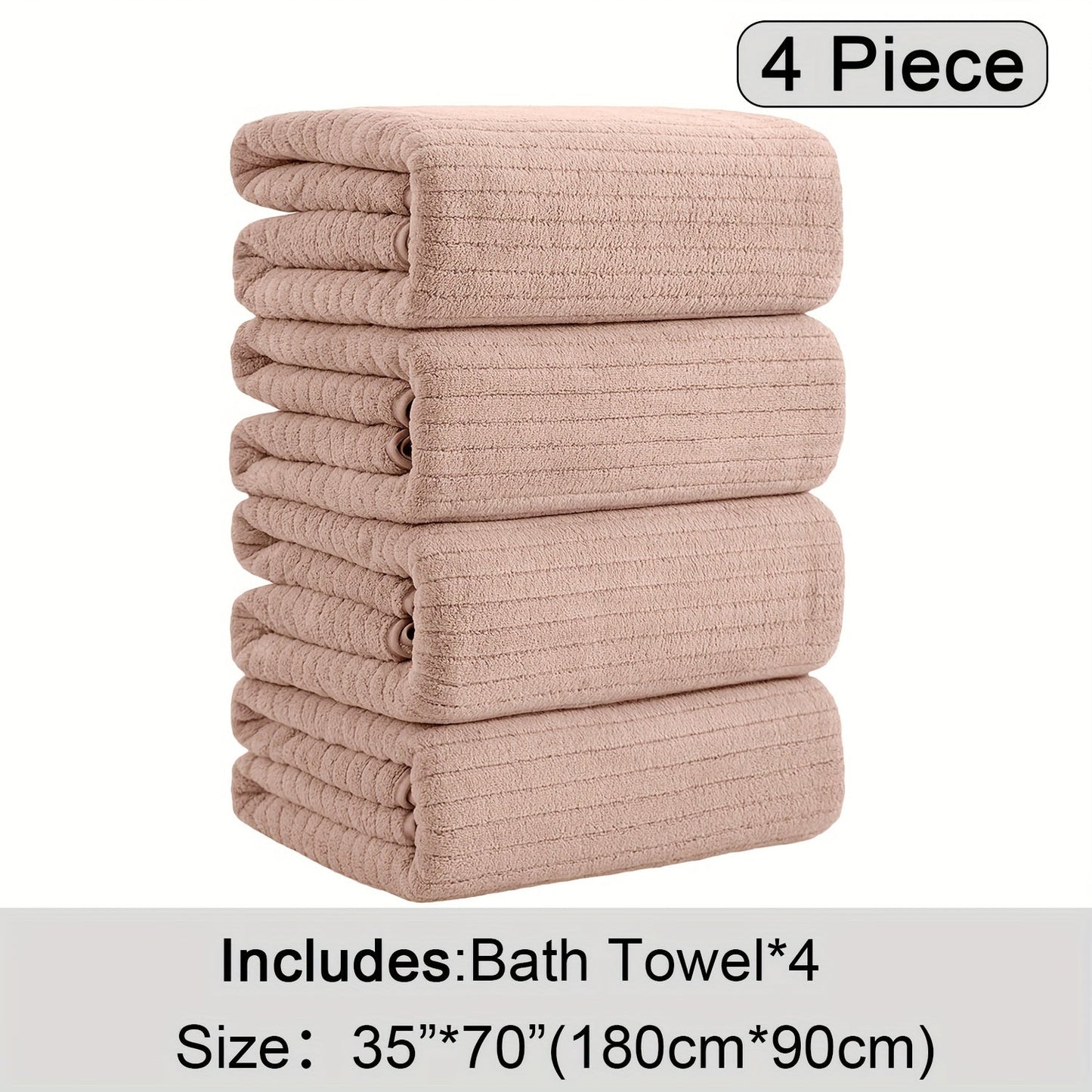4Pack Extra Large Microfiber Bath Towels Quick Dry - Taylor K Shop
