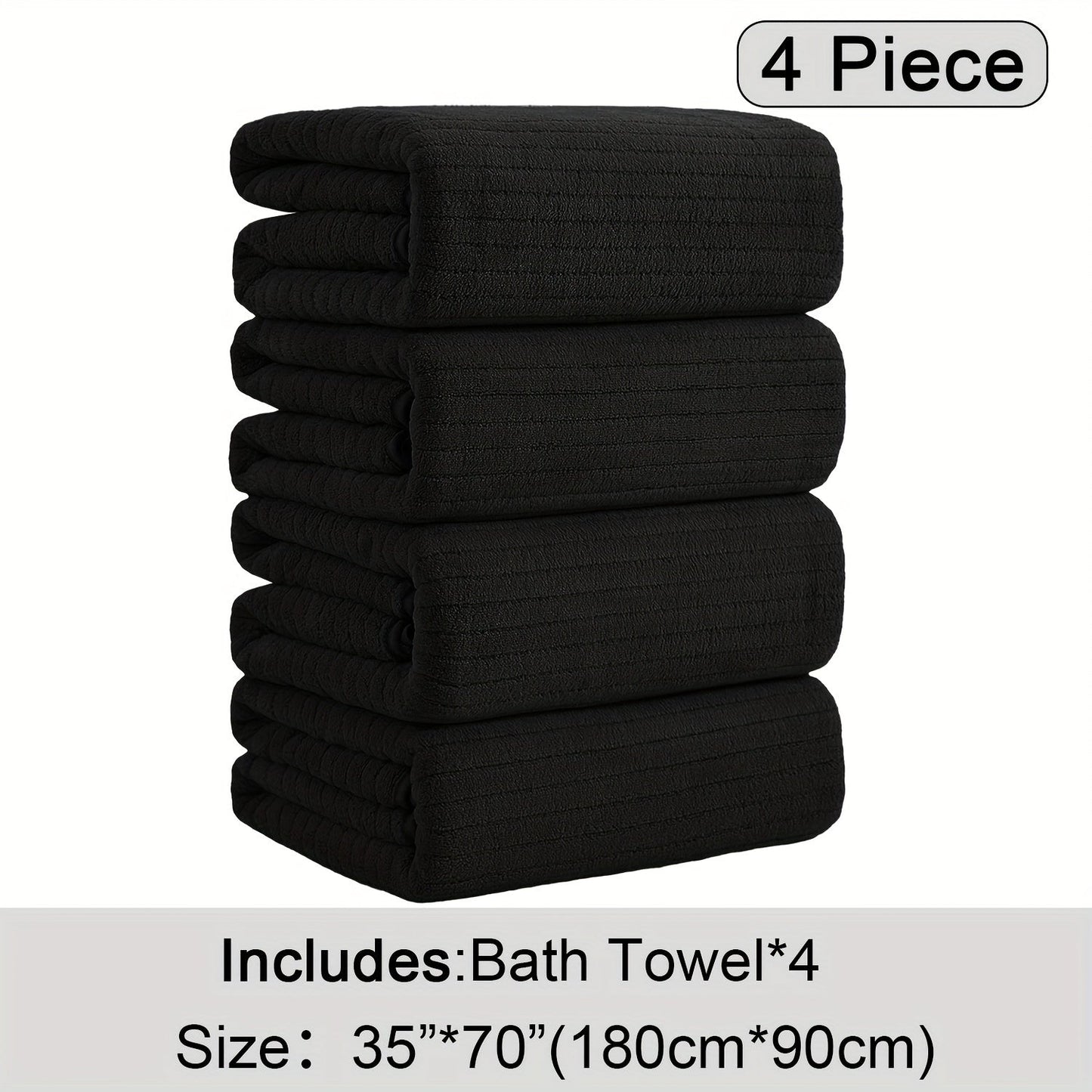 4Pack Extra Large Microfiber Bath Towels Quick Dry - Taylor K Shop