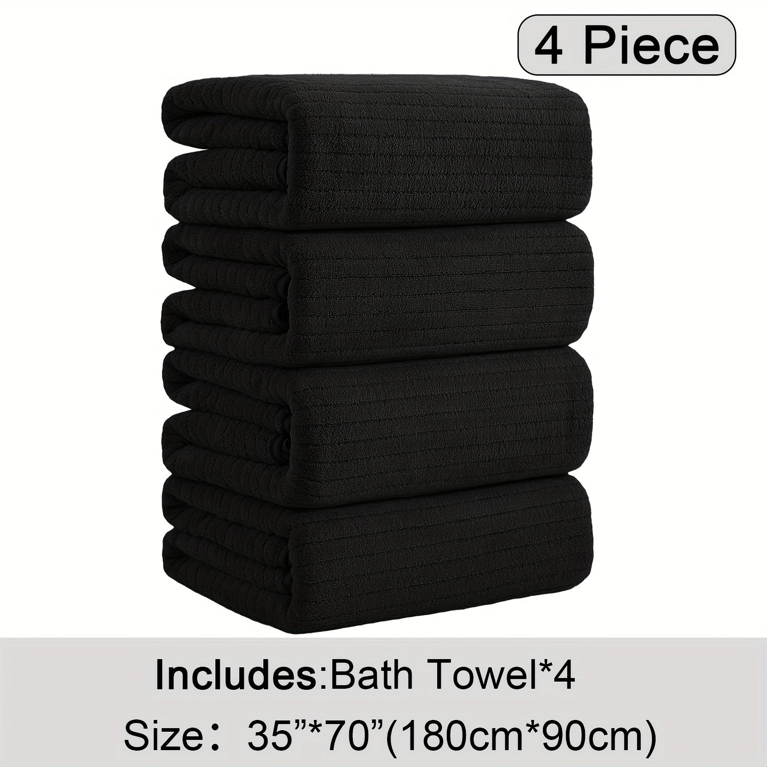 4Pack Extra Large Microfiber Bath Towels Quick Dry - Taylor K Shop