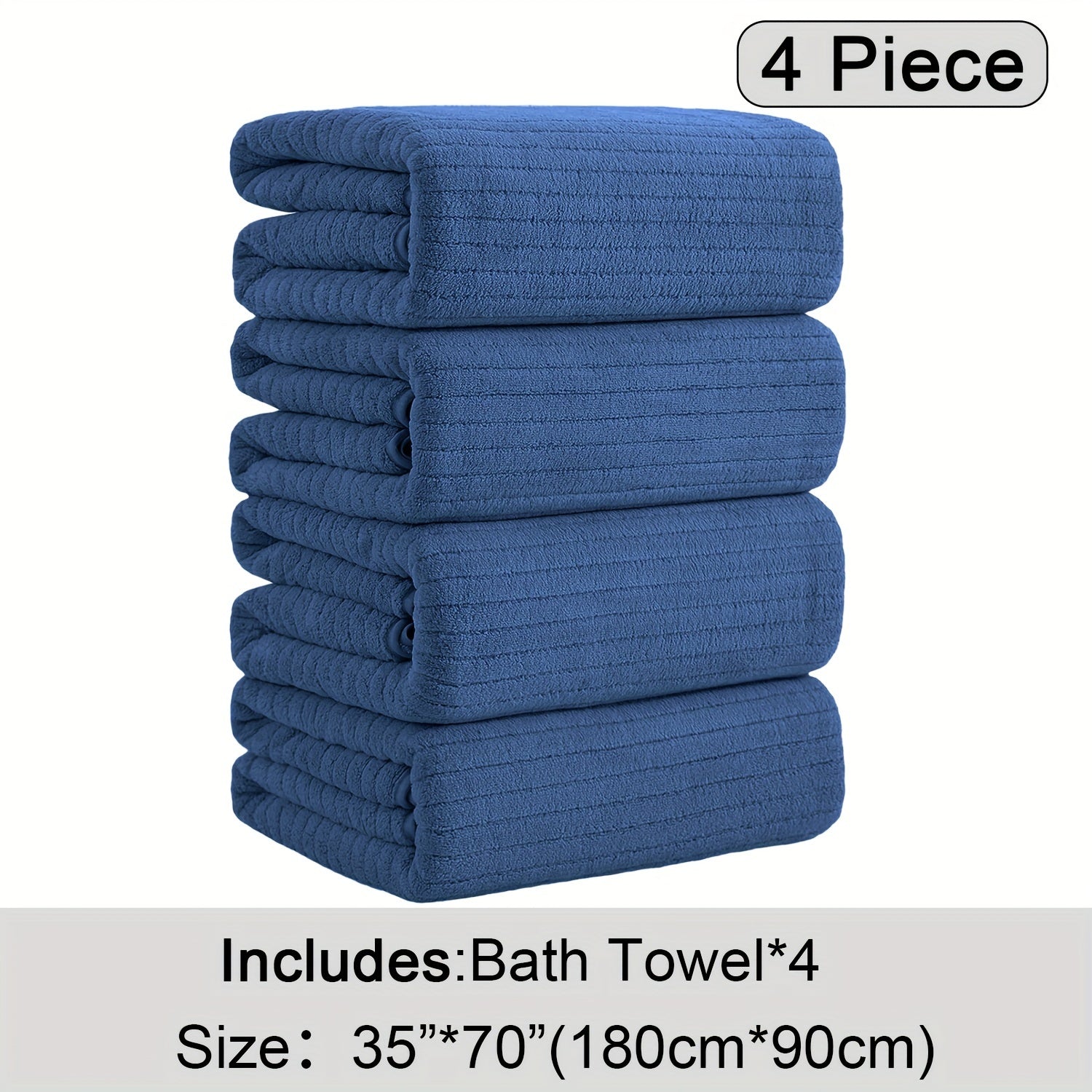 4Pack Extra Large Microfiber Bath Towels Quick Dry - Taylor K Shop