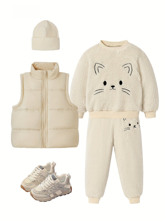 4Piece AutumnWinter Girls Outdoor Warm Set - Taylor K Shop