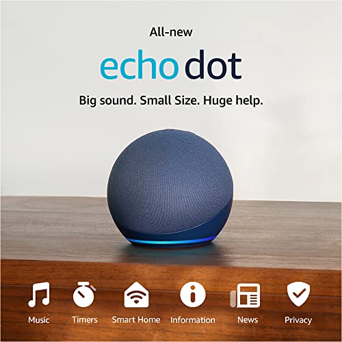 Amazon Echo Dot (newest model), With bigger vibrant sound, helpful routines and Alexa, Charcoal