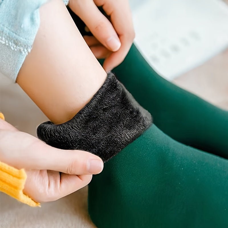 6 Pairs FleeceLined Winter MidCalf Socks - Taylor K Shop
