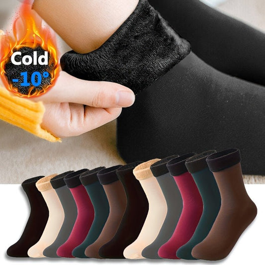 6 Pairs FleeceLined Winter MidCalf Socks - Taylor K Shop