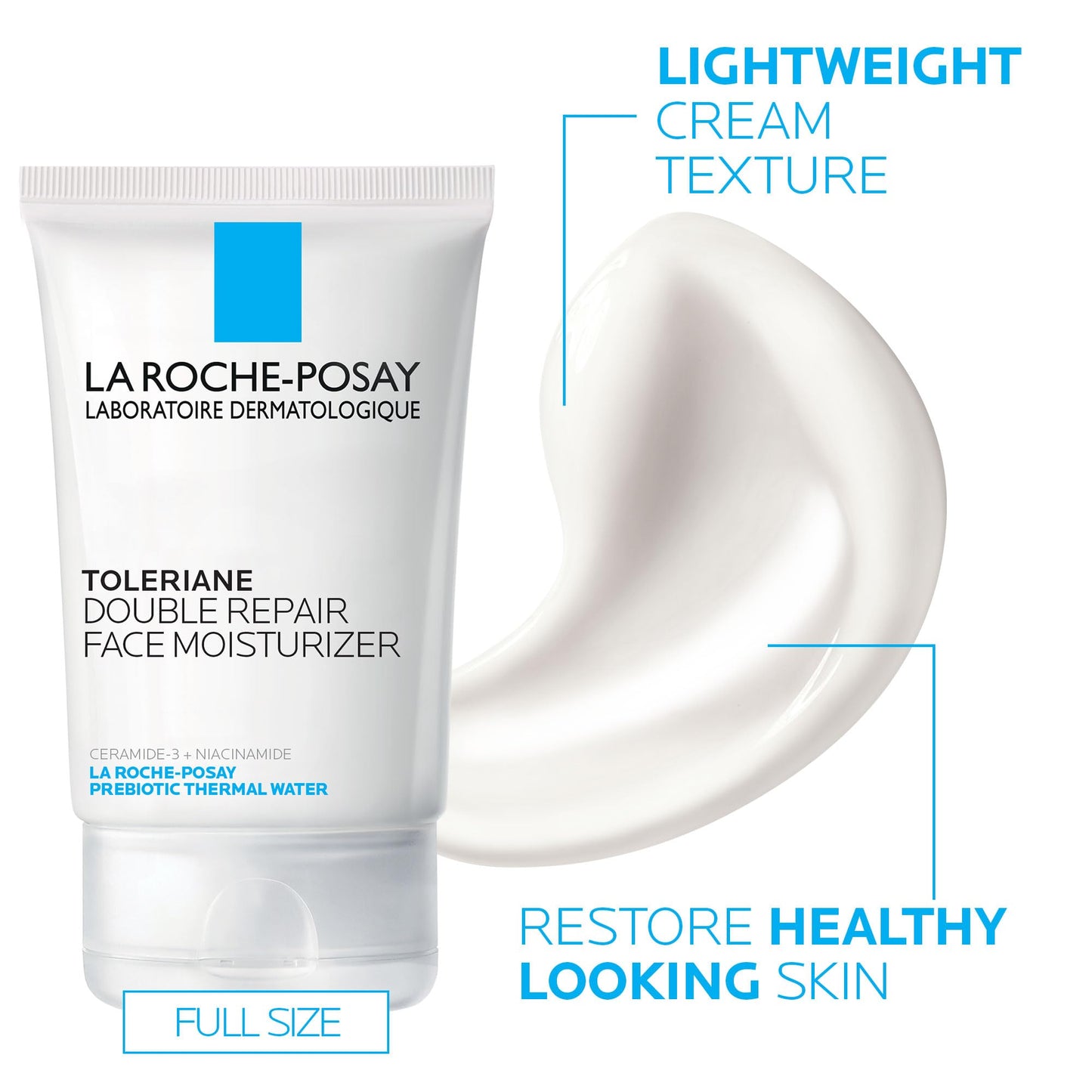 La Roche-Posay Toleriane Double Repair Face Moisturizer, Daily Moisturizer Face Cream with Ceramide and Niacinamide for All Skin Types, Oil Free, Fragrance Free