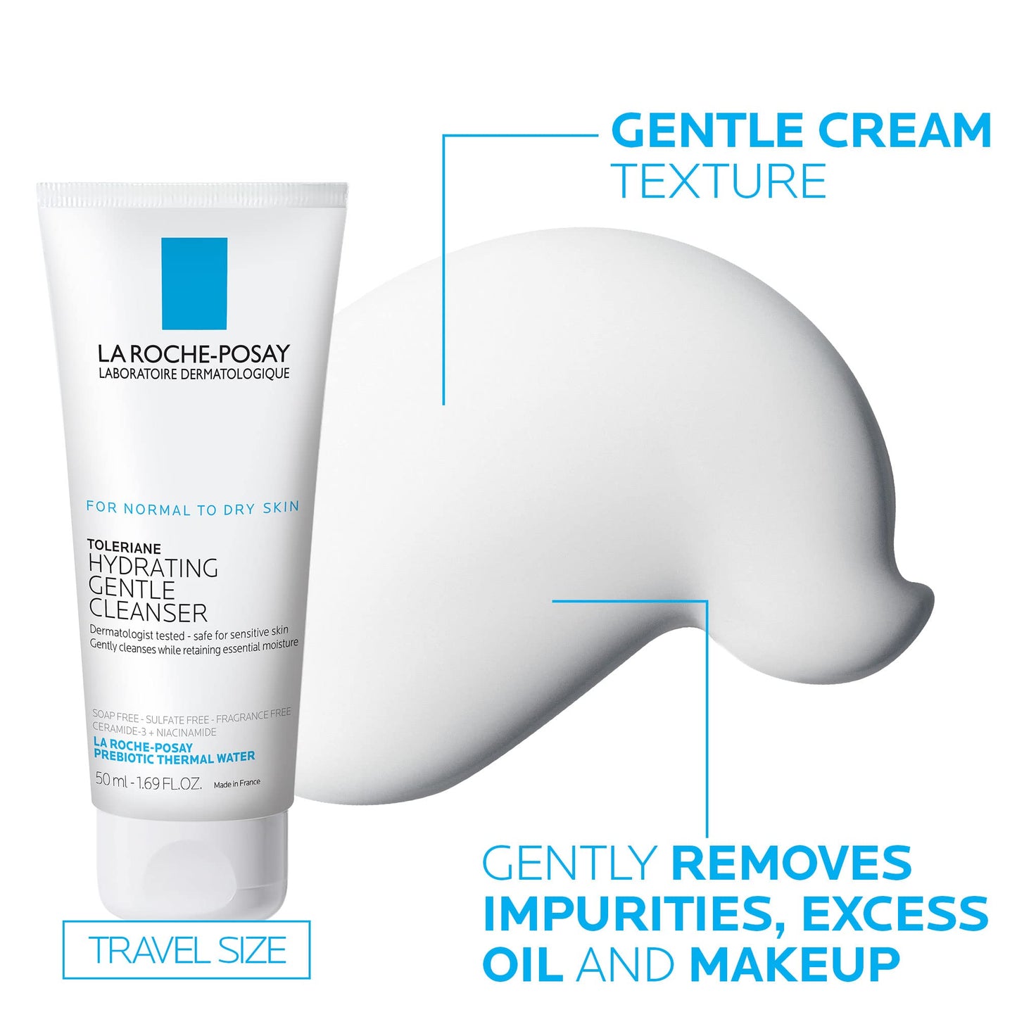 La Roche-Posay Toleriane Double Repair Face Moisturizer, Daily Moisturizer Face Cream with Ceramide and Niacinamide for All Skin Types, Oil Free, Fragrance Free