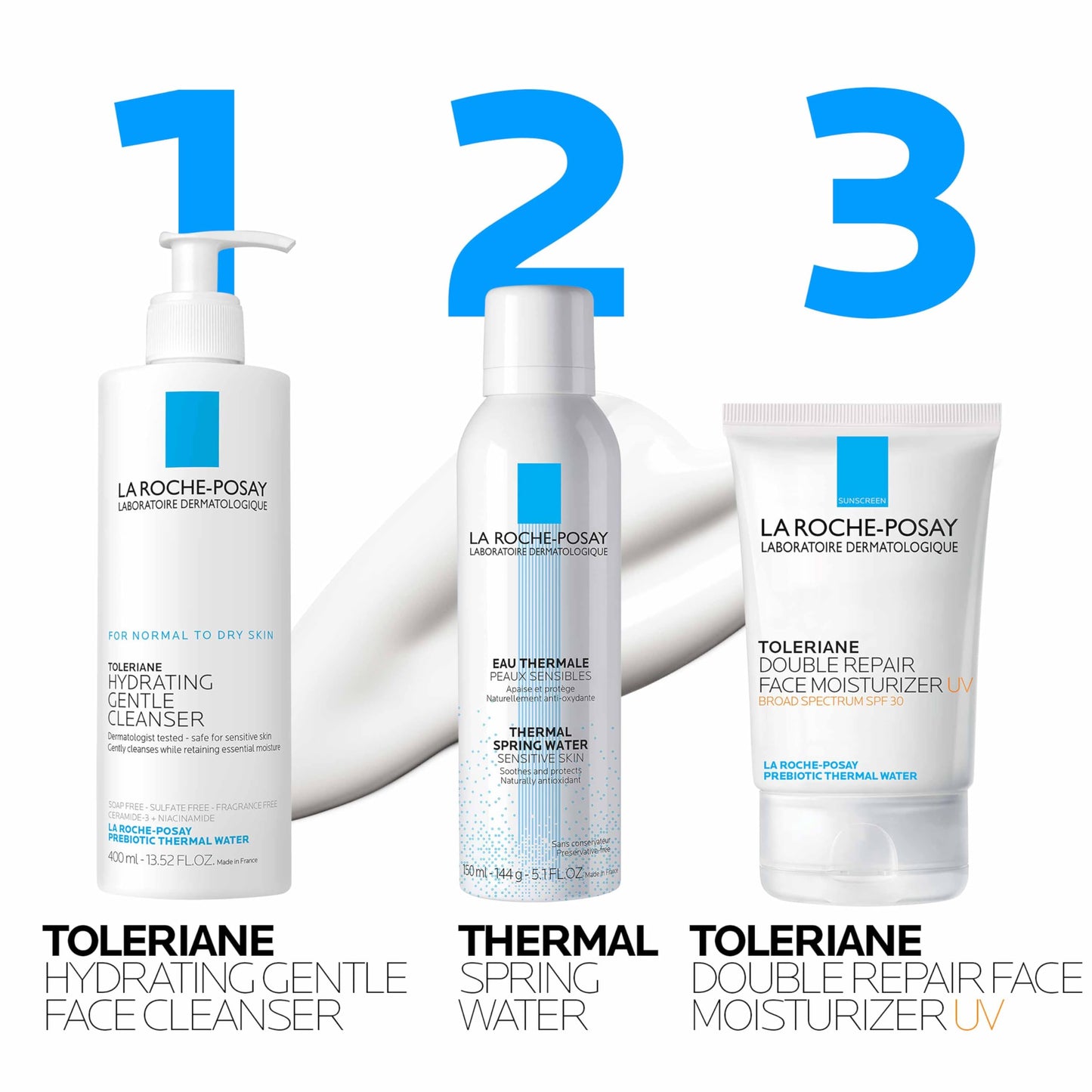 La Roche-Posay Toleriane Double Repair Face Moisturizer, Daily Moisturizer Face Cream with Ceramide and Niacinamide for All Skin Types, Oil Free, Fragrance Free