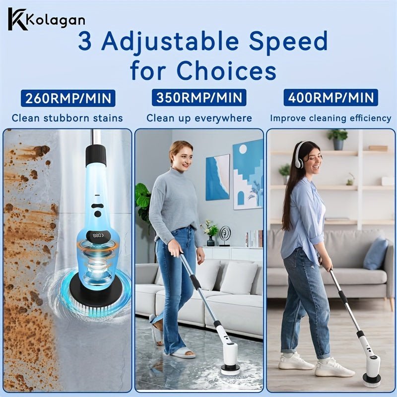 7in1 Electric Spin Scrubber with Adjustable Angles Speeds - Taylor K Shop