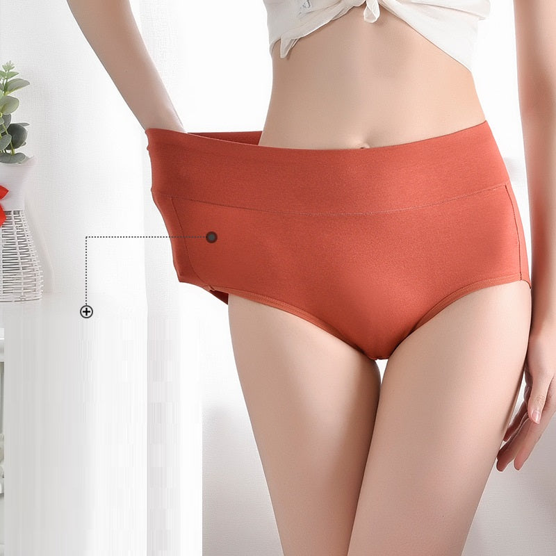 Women's Plus Size Pure Cotton Antibacterial Belly Tightening Briefs