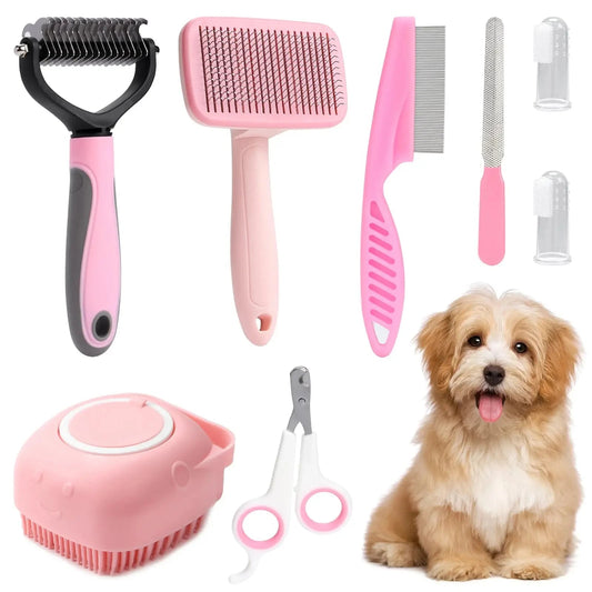 8Piece SelfCleaning Dog Grooming Kit with Clippers - Taylor K Shop
