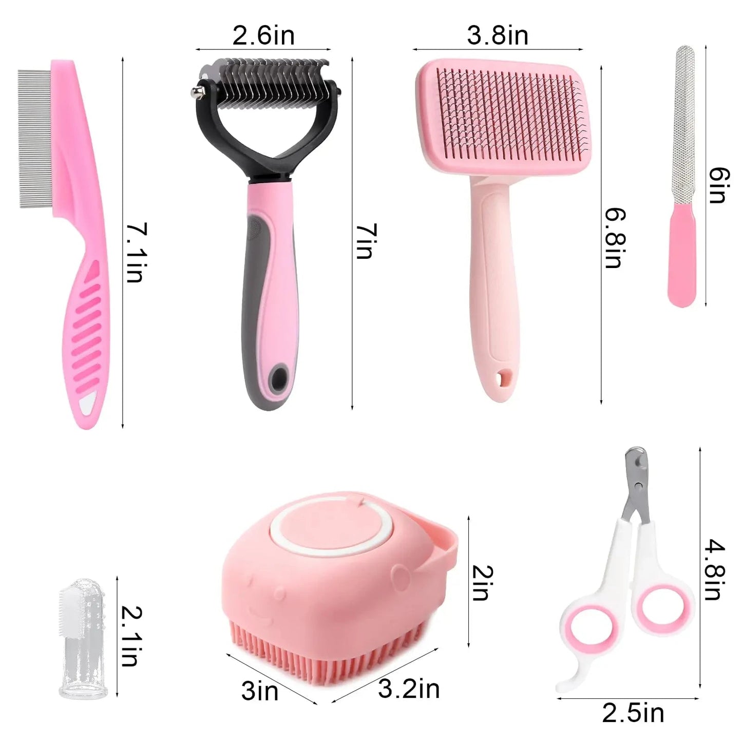 8Piece SelfCleaning Dog Grooming Kit with Clippers - Taylor K Shop