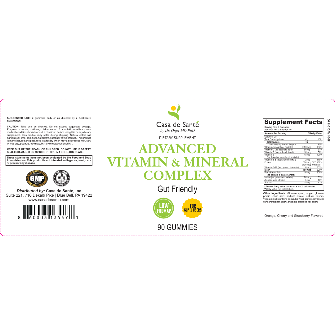 Vitamin & Mineral Gummies | Low FODMAP & GLP-1 Daily Essential Nutrition
