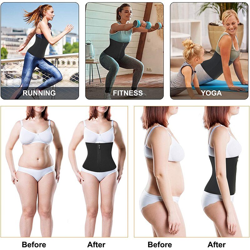 Abdominal Belt High Compression Zipper Neoprene Waist Trainer - Taylor K Shop