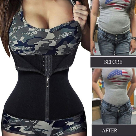 Abdominal Belt High Compression Zipper Neoprene Waist Trainer - Taylor K Shop