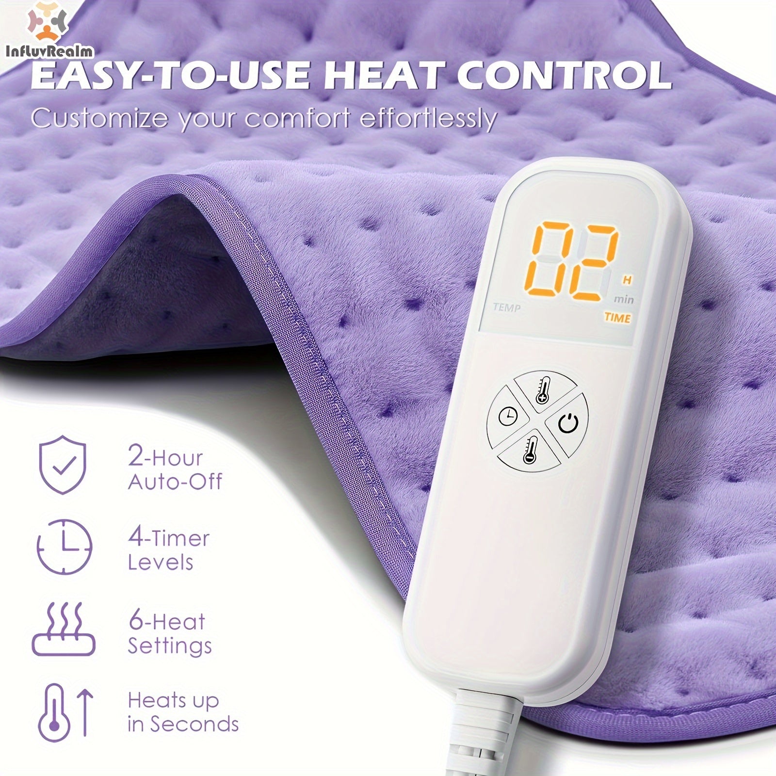 Adjustable Washable Electric Heating Pad for Back and Neck - Taylor K Shop