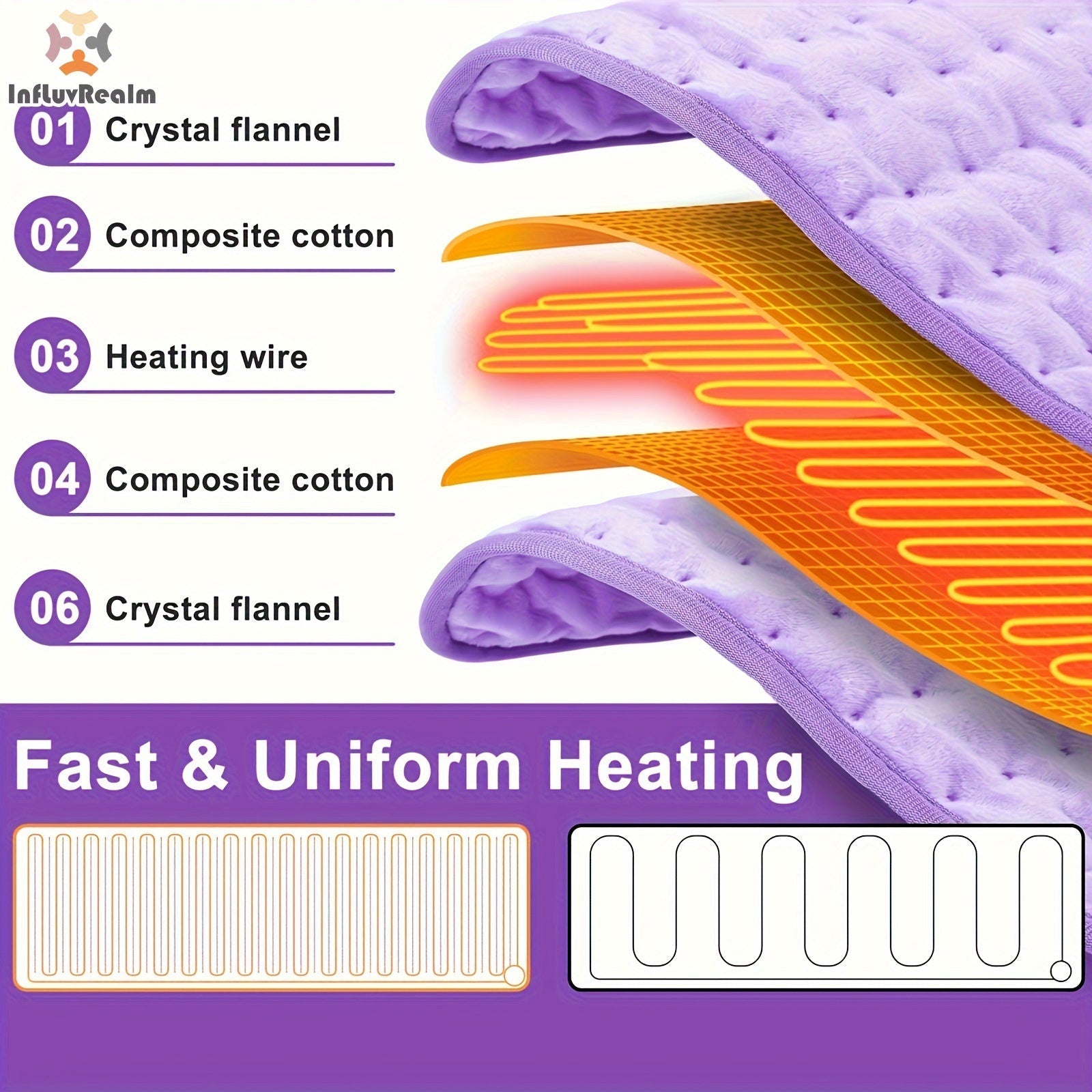 Adjustable Washable Electric Heating Pad for Back and Neck - Taylor K Shop