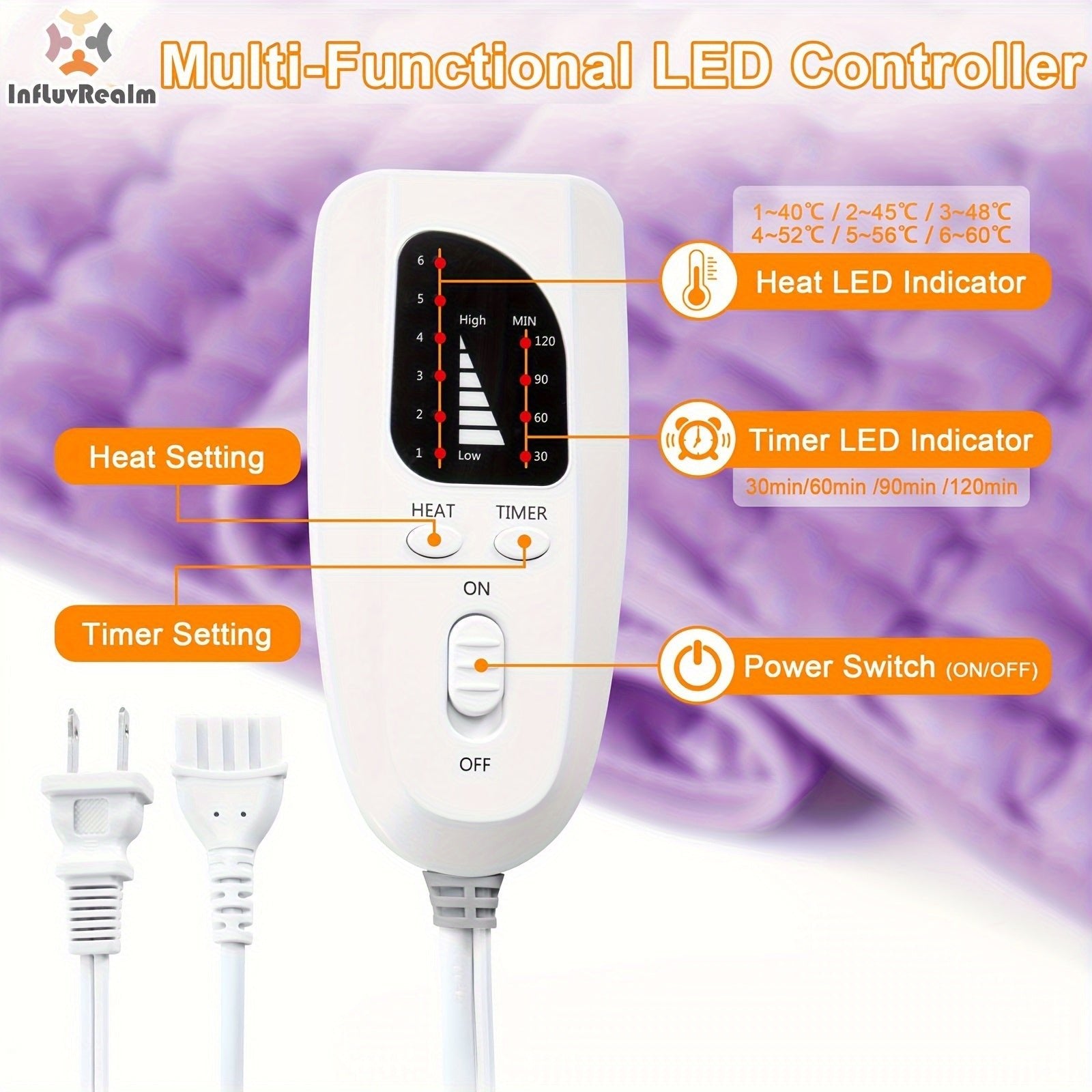 Adjustable Washable Electric Heating Pad for Back and Neck - Taylor K Shop