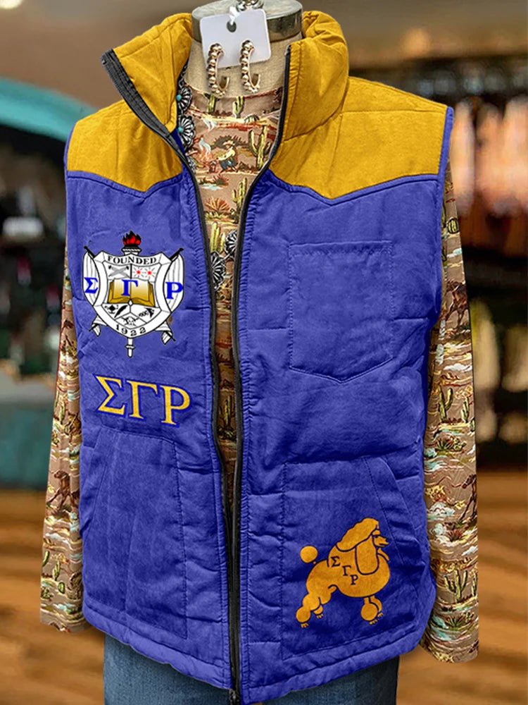 Adorable Sigma Gamma Rho Graphic Vest Top - Taylor K Shop