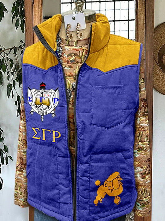 Adorable Sigma Gamma Rho Graphic Vest Top - Taylor K Shop