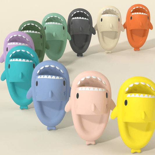 Adult's Slippers Indoor Outdoor Funny Shark Cartoon - Taylor K Shop