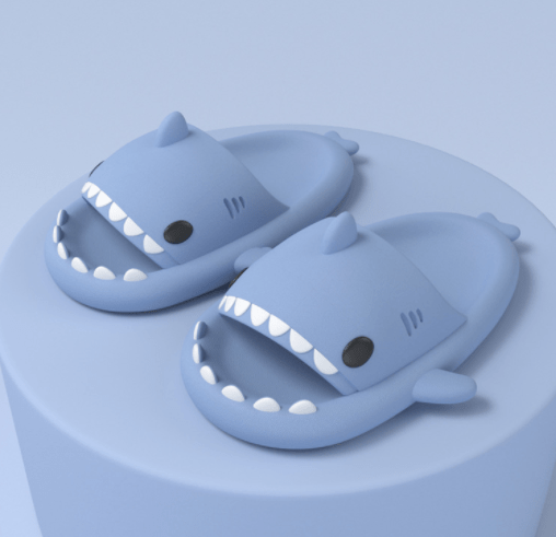 Adult's Slippers Indoor Outdoor Funny Shark Cartoon - Taylor K Shop