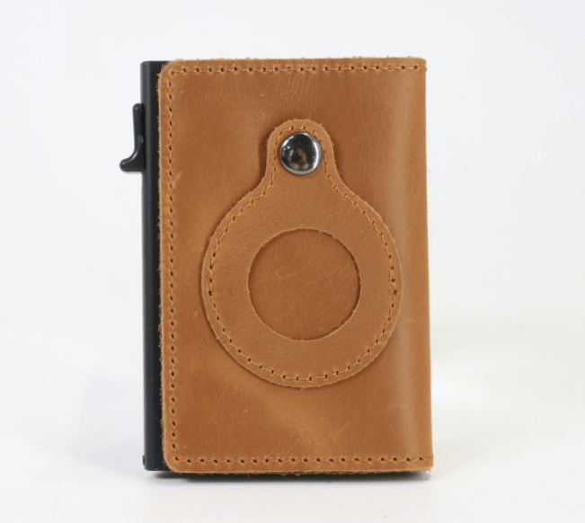 AirTag Men's Leather Slim Wallets - Taylor K Shop