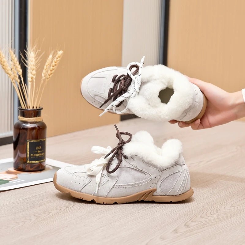 AIYUQI Womens 2024 NonSlip Leather Winter Sneakers - Taylor K Shop