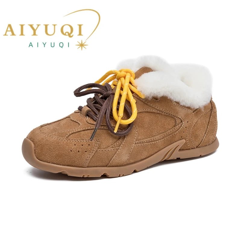 AIYUQI Womens 2024 NonSlip Leather Winter Sneakers - Taylor K Shop