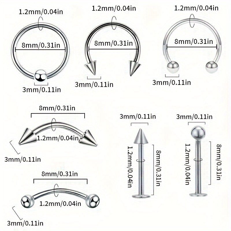 AllInOne Stainless Steel HipHop Body Piercing Kit - Taylor K Shop