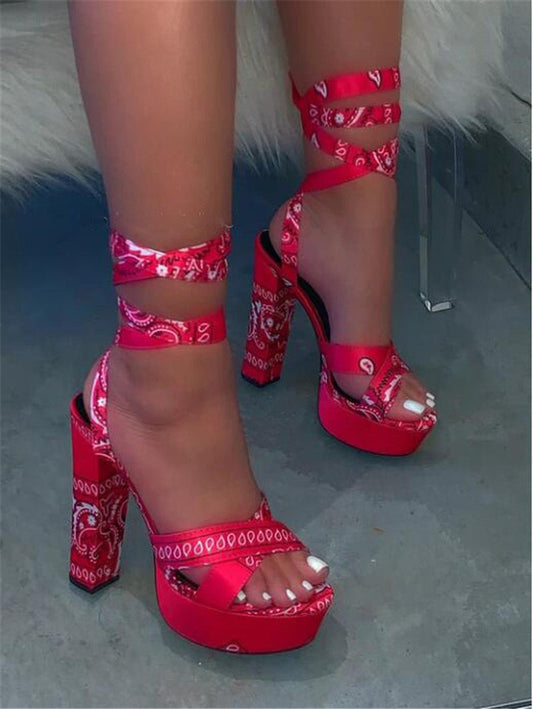Ankle Straps Fashion Platform High Heels - Taylor K Shop