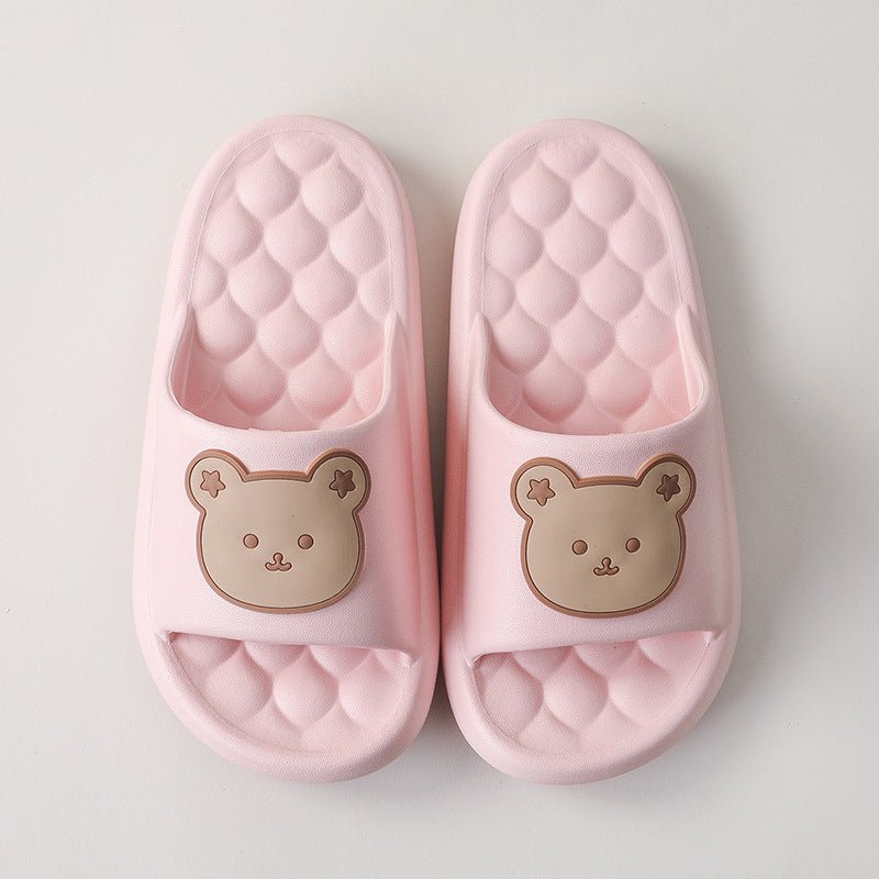 Bear Home Shoes Sole Bubble Design Massage Slippers Soft Bathroom Slippers - Taylor K Shop