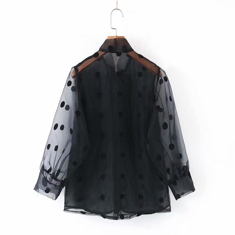 Black long sleeve blouse - Taylor K Shop