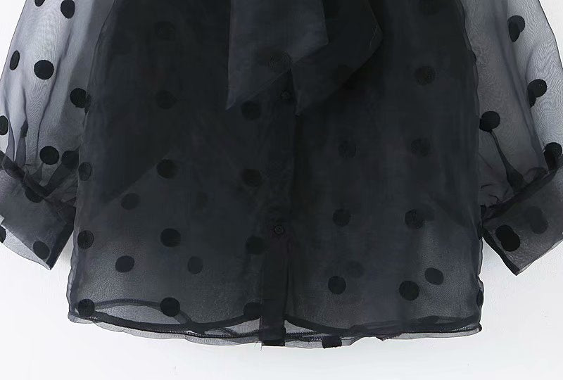 Black long sleeve blouse - Taylor K Shop