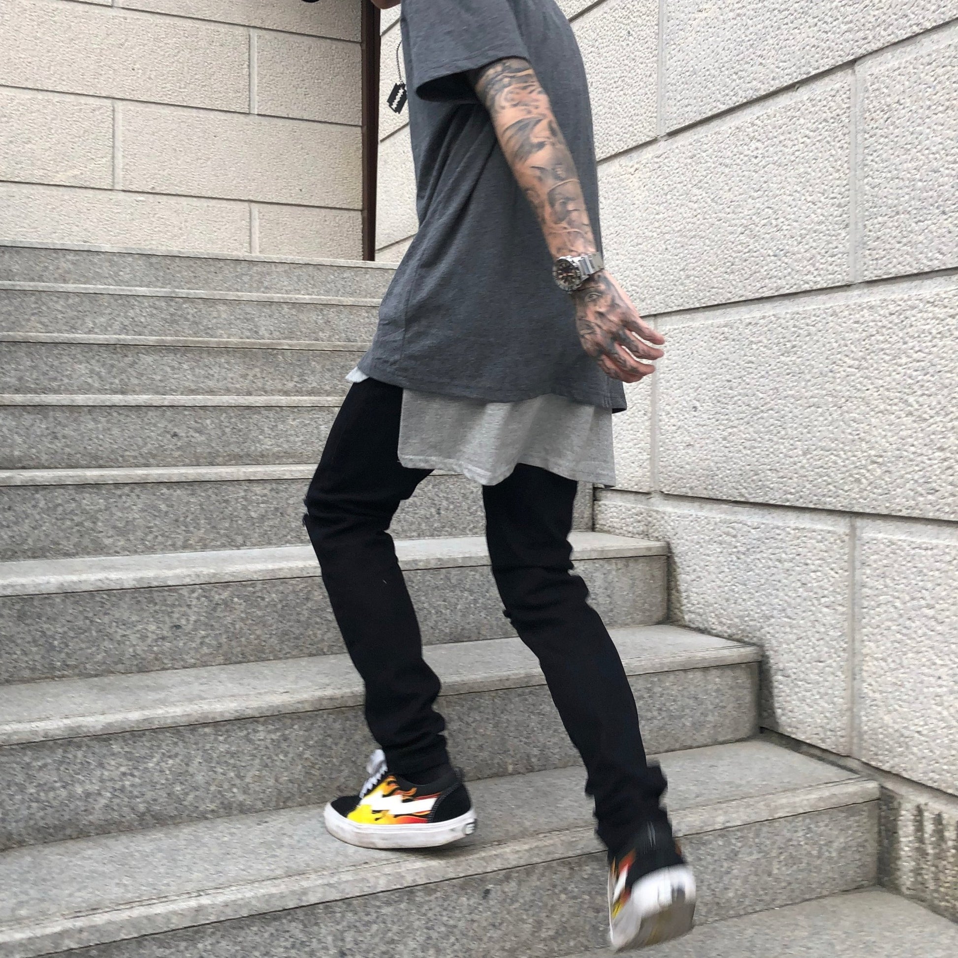 Black ripped jeans - Taylor K Shop