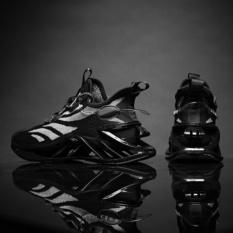 Blade Shoes Men"s New Men"s Shoes Spring Breathable White Shoes Versatile Fashionable Shoes Sshock Absorption Running Mesh Sports Shoes - Taylor K Shop