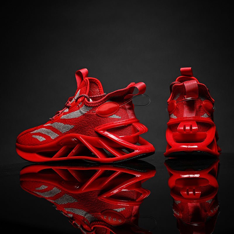 Blade Shoes Men"s New Men"s Shoes Spring Breathable White Shoes Versatile Fashionable Shoes Sshock Absorption Running Mesh Sports Shoes - Taylor K Shop