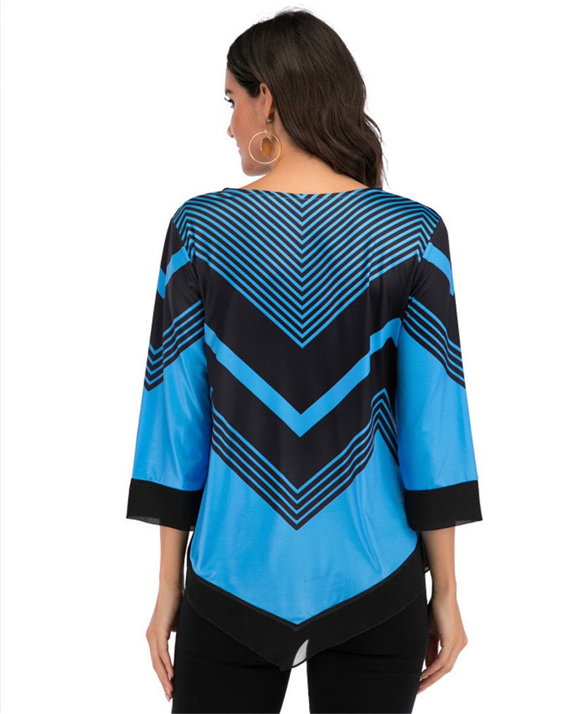 Blouse with irregular hem - Taylor K Shop