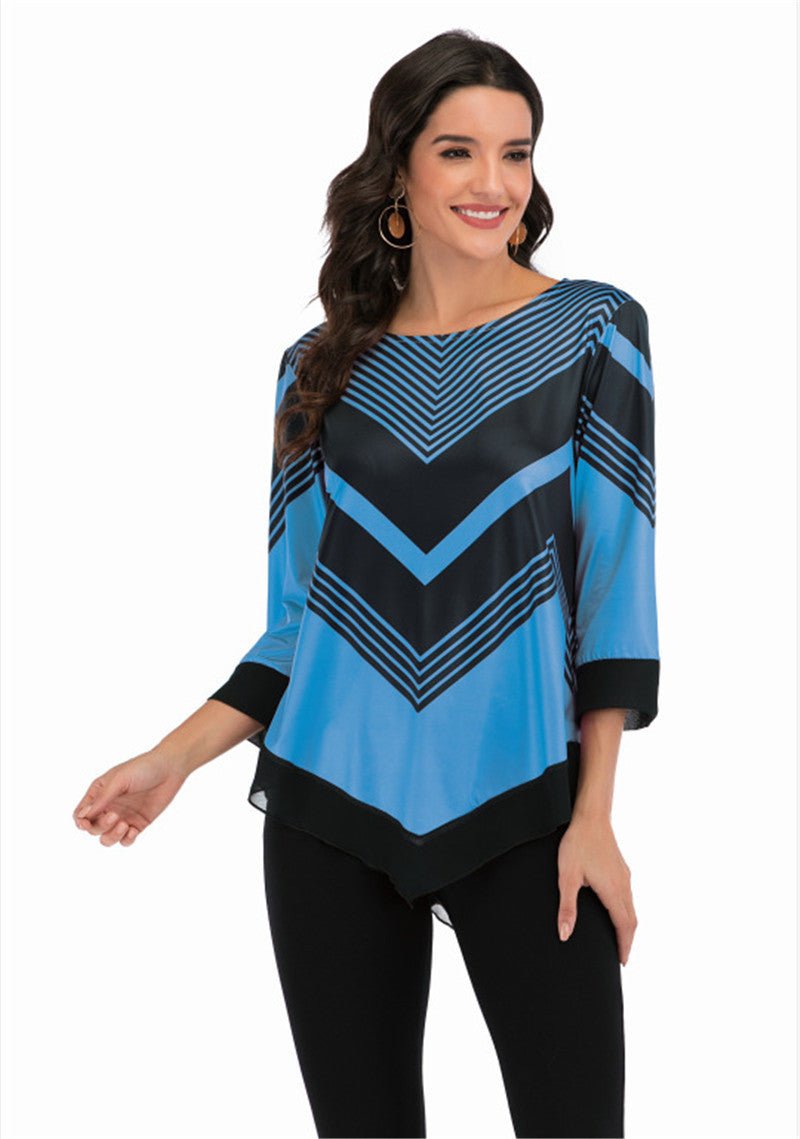 Blouse with irregular hem - Taylor K Shop