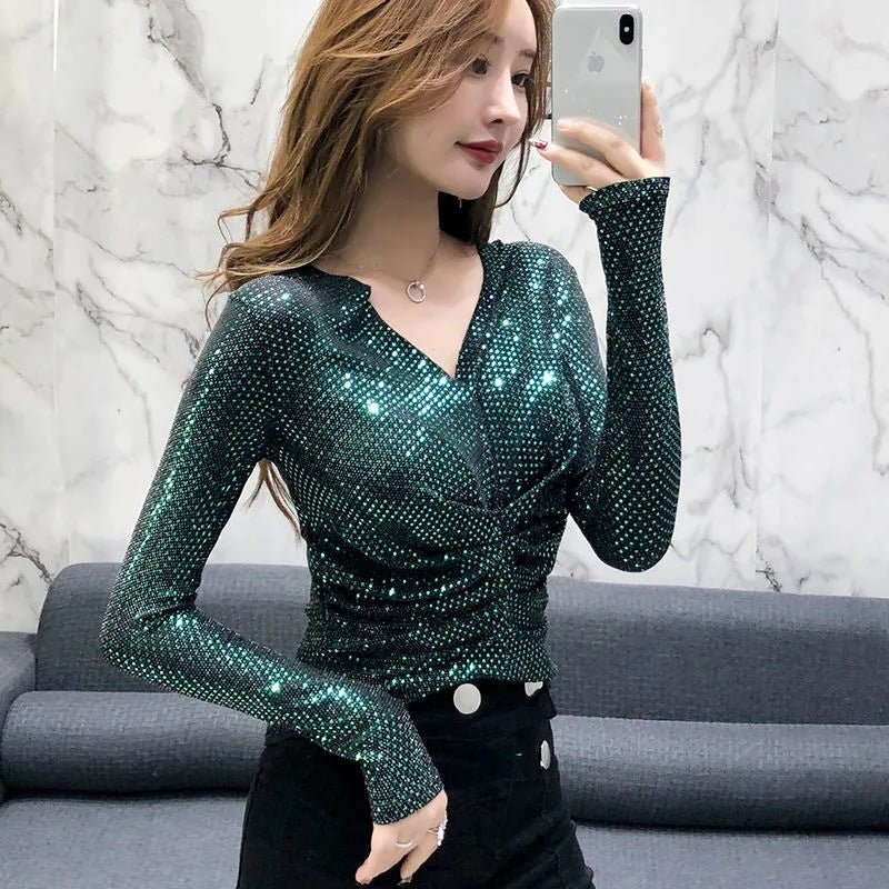 Blouse With Sparkly Silk Blouse - Taylor K Shop